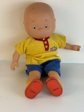 Caillou Classic Friend Doll Hard Head Soft Plush Vinyl PBS 14" Famosa Circa 2012